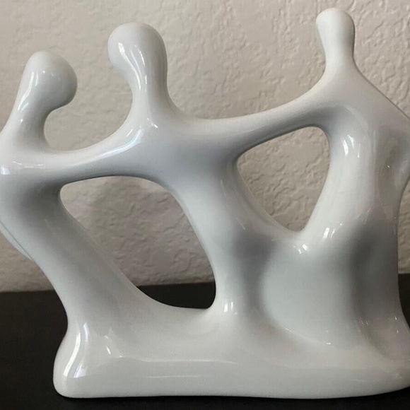 Vintage Naaman Porcelain White Three Dancers Made in Israel Midcentury Modern - Picture 2 of 5